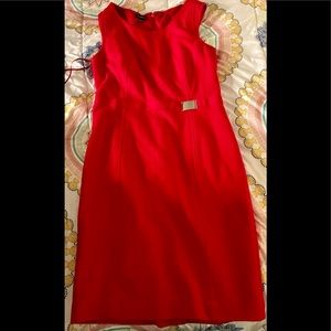 ☘️NWT Talbots Sleeveless Red Sheath Dress Size 10